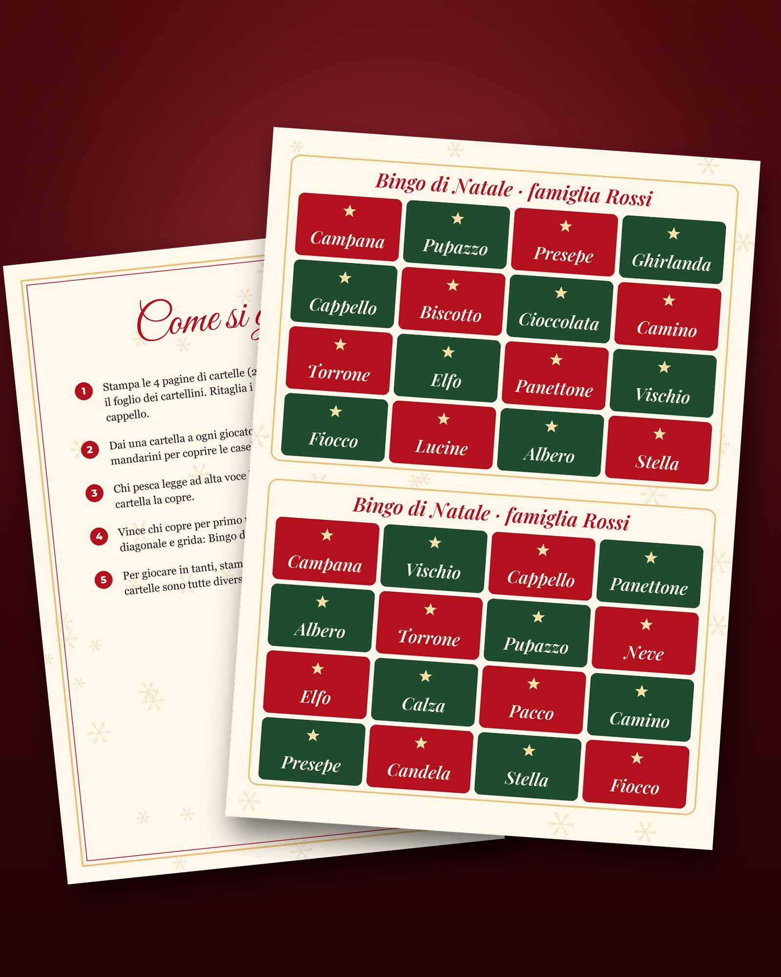 Bingo di Natale per la famiglia